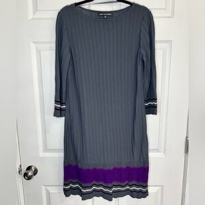 Jones Wear Dress - Dark Grey Midi Dress - Size Large
